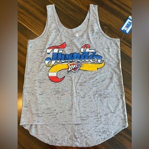 NWT NBA Thunder Gray Burnout Tank Top